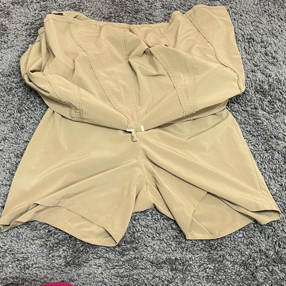 Athleta tan whatever pleated skort shorts skirt woman’s size 6 - Picture 5 of 15